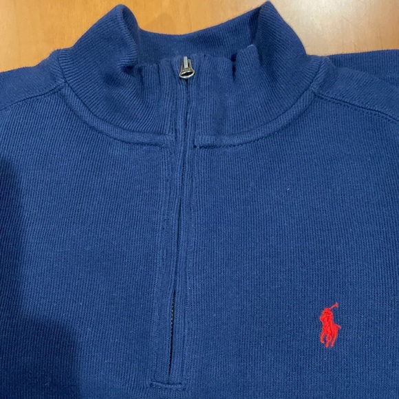 Polo Ralph Lauren sweater, Boys size 10-12, Dark Blue color, look like new - Picture 3 of 5